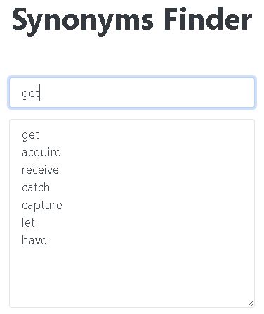 Synonym Finder .